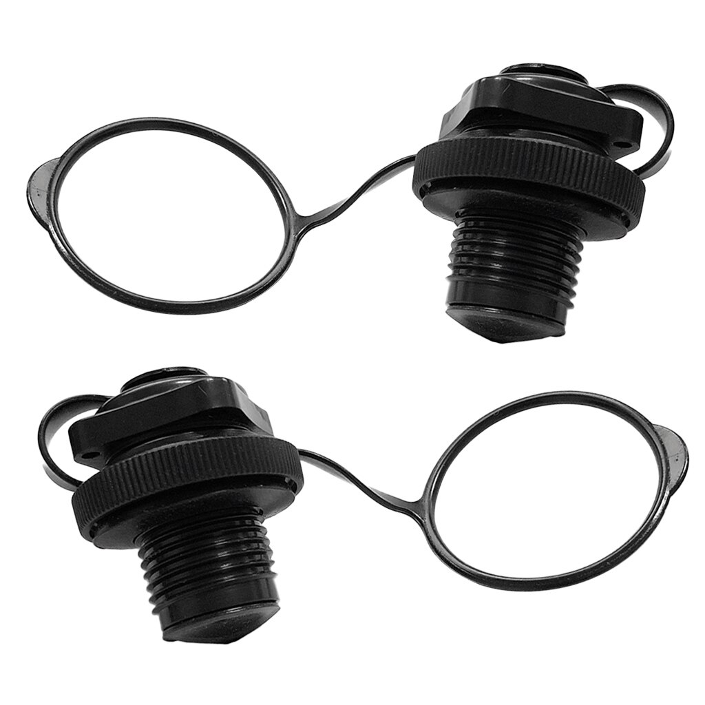 1 Pair Air Valve Caps Inflate Deflate Airlock Spiral Air Plugs Screw for Inflatable Fishing Boats Airbed Dinghy Yacht