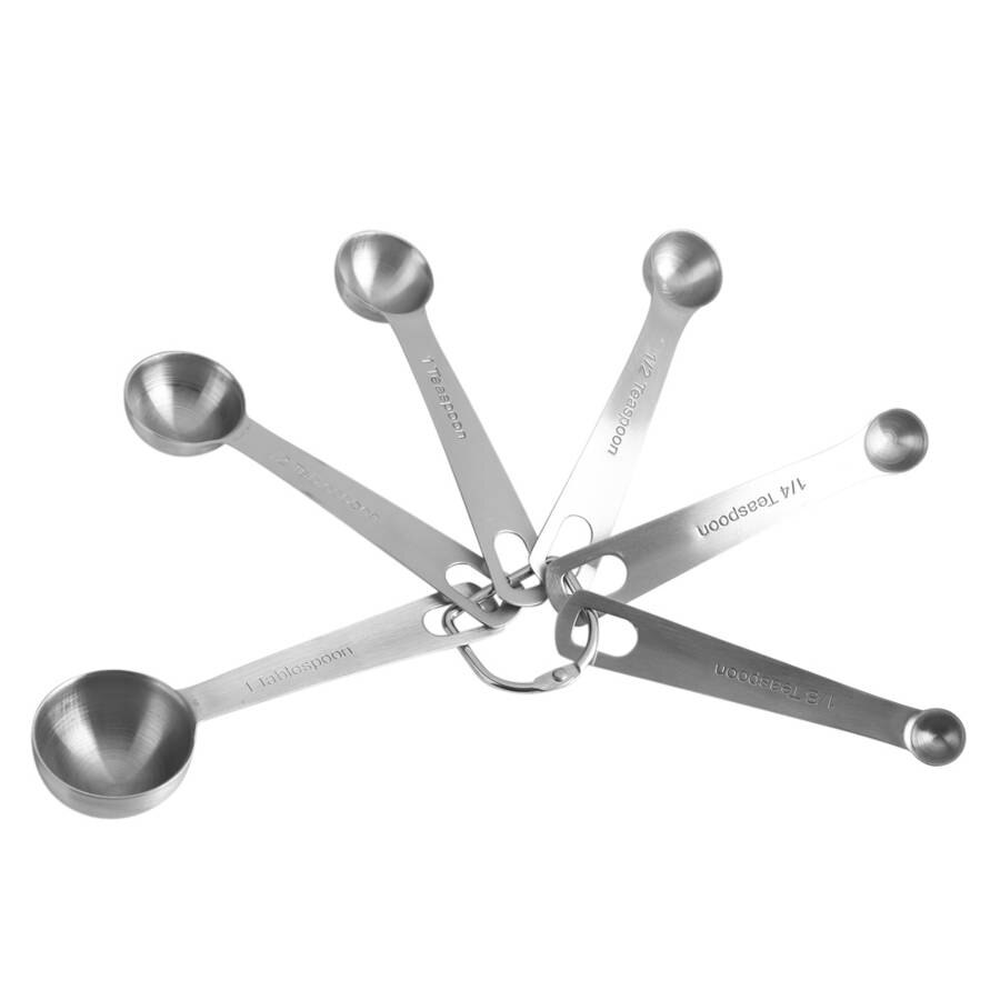 Stainless Steel Measuring Spoons, Measuring Spoons Cups Set for Dry and Liquid Ingredients 6 pack