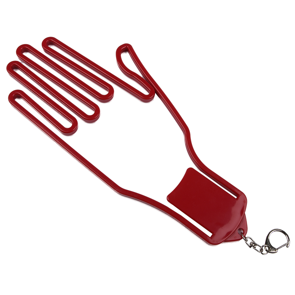 1pc Golf Handschuhe Bahre Halter Keeper Aufhänger Handschuhe Unterstützung Rahmen Halter Rack Trockner Shaper Zubehör Kunststoff mit Metall Buck: Rot