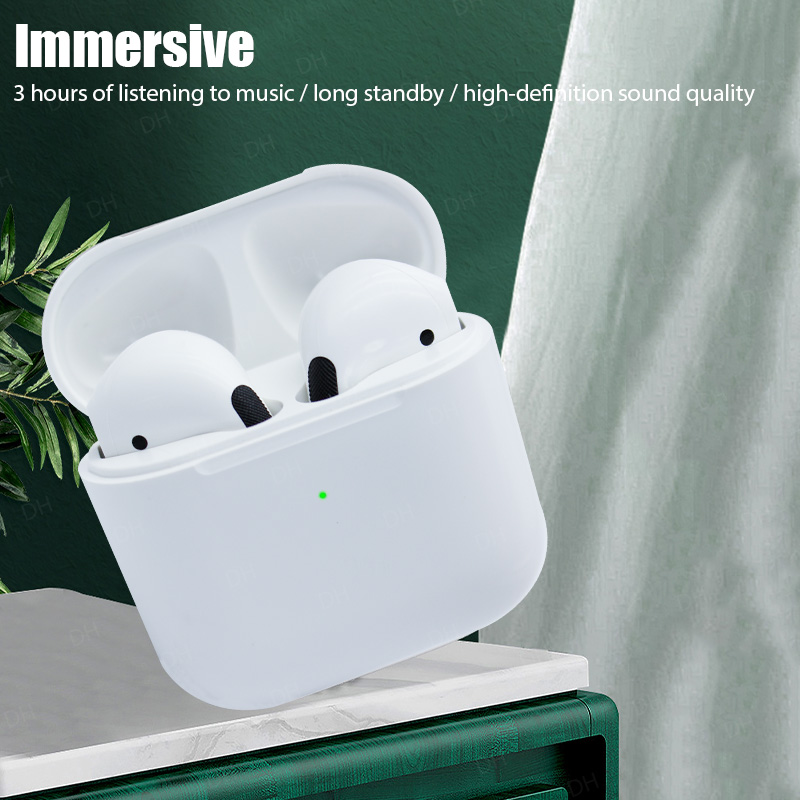Pro 4 TWS Wireless Headphones Single Earphone Bluetooth-Compatible 5.0 Waterproof Headset With Mic For Xiaomi iPhone Pro4 Earbud: WHITE
