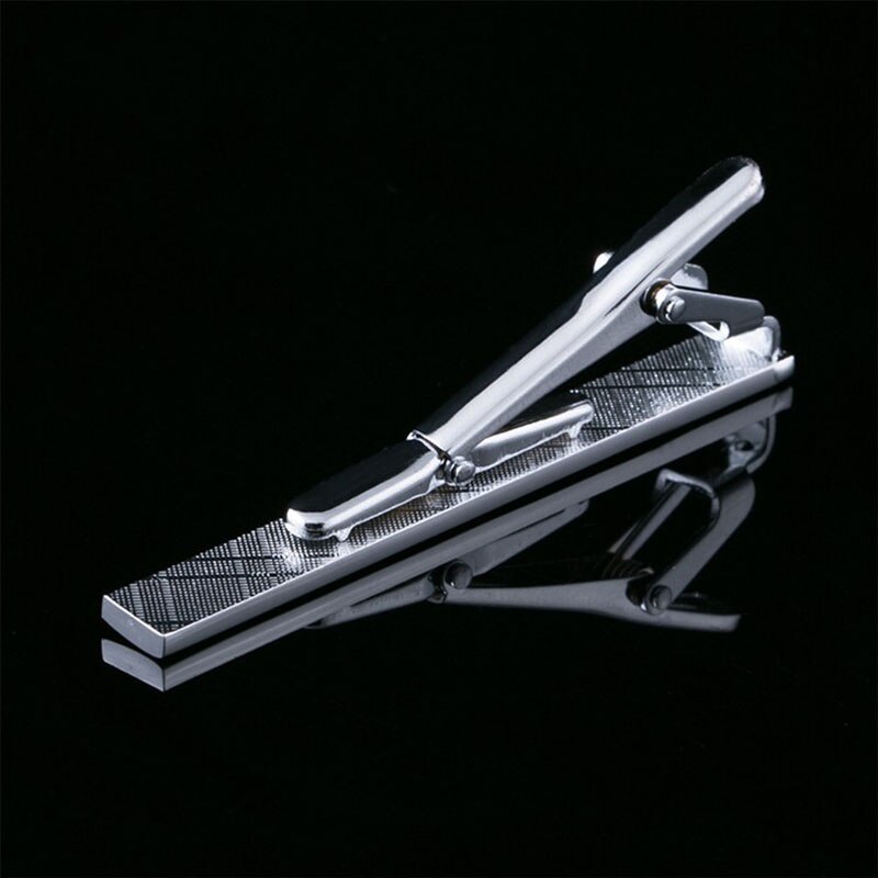 Luxury Tie Clip Men Classic Sliver Business Tie Bar Simple Clasp High-end Necktie Clips Pin for Mens Accessories