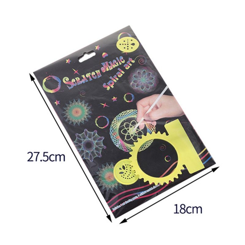 Scratch Paper Art Set for Kids, 5Pcs Rainbow Magic Scratch Off Arts Black Scratc Scratch Paper