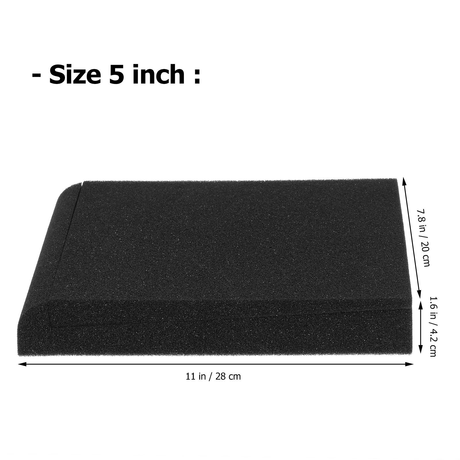 2 stk Højttaler Isolationspuder til Studie Monitor - Skum med Høj Tæthed - 4/5/8 Tommer: 20 x 28 x 4.2cm
