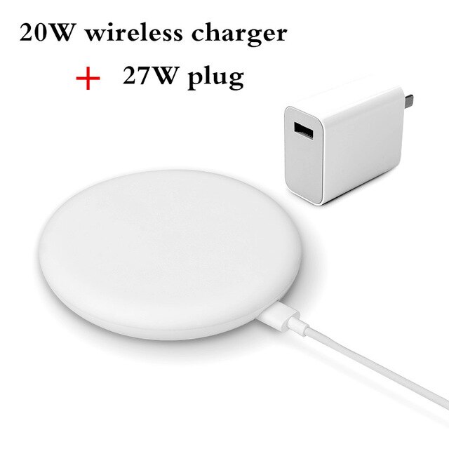Chargeur sans fil d'origine Xiaomi 20W 27W Max 15V 27W prise appliquer à Xiaomi Mi9 MiX 2S Mix 3 Qi EPP10W pour iPhone XS XR XS MAX: charger with plug