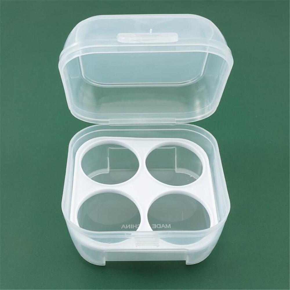 Caja de almacenamiento de esponjas para maquillaje, caja de almacenamiento de esponjas para maquillaje, caja transparente, contenedor organizador de accesorios de maquillaje, 4/8 rejillas