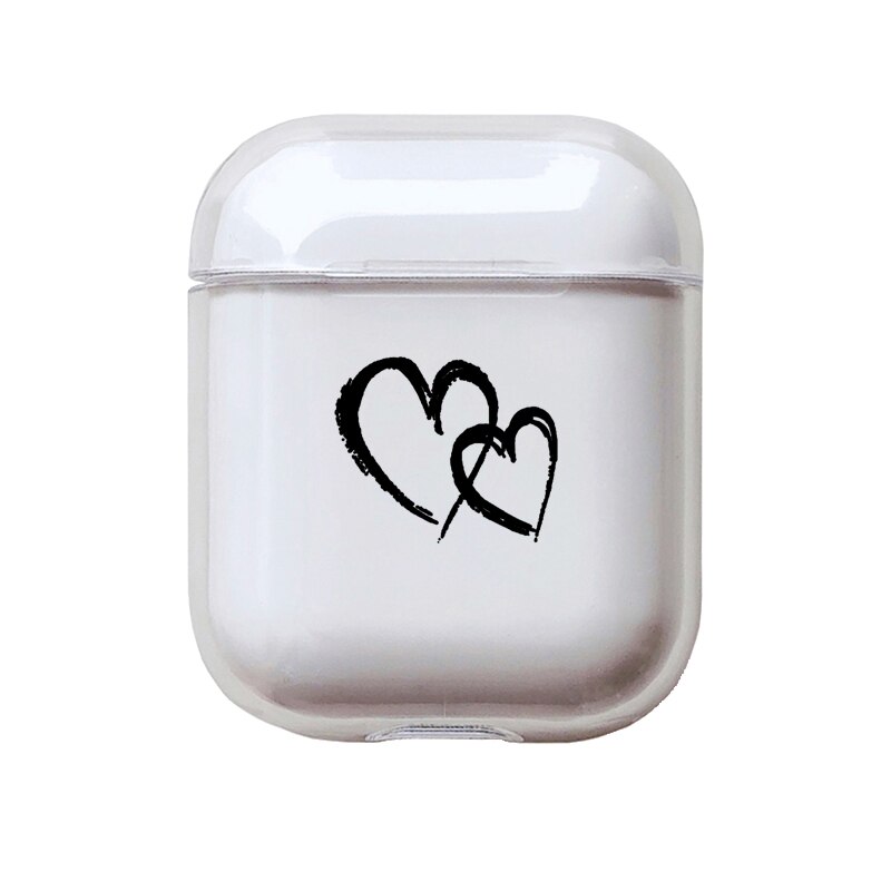 Soft Cute Air Pods Case For Apple Airpods Case Luxury Simple Love Transparent Airpods Case in Bluetooth Earphone Accessories: I201053