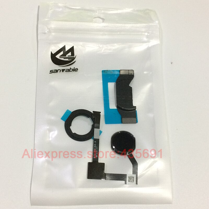 For iPad 6 Air 2 A1566 A1567 Home Button Flex Cable Assembly + Home Key Rubber Gasket and Spacer Holder for iPad mini 4