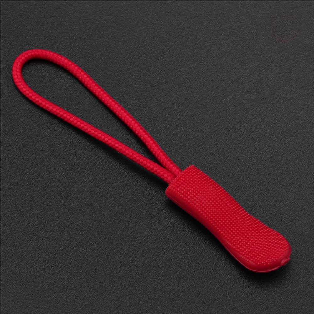 20Pcs Zipper Pull Puller End Fit Rope Plastic Zipper Rope DIY Bag Clothes Sewing Accessories: red