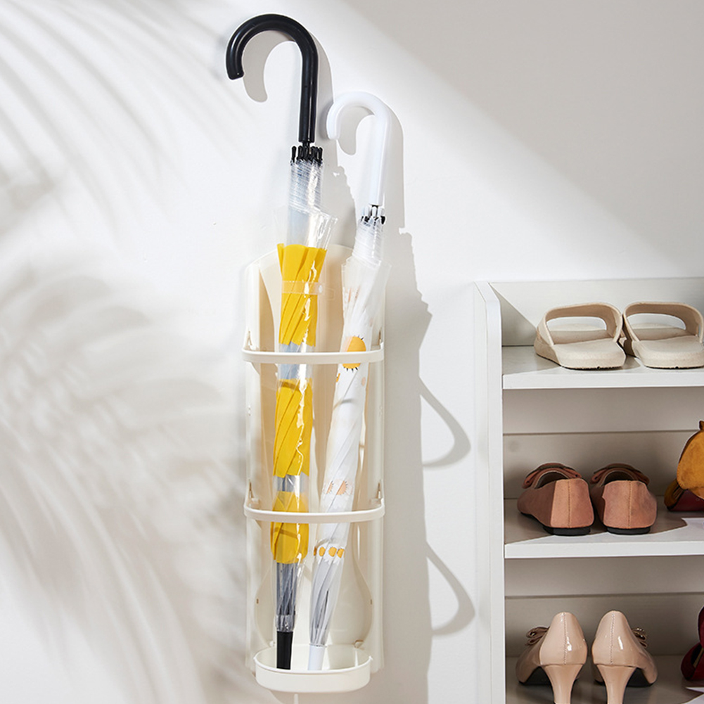 Wall Mounted Stick On Entryway Hanger Office Storage Stand For Home Adjustable With Drip Tray Organizer Foldable Umbrella Rack