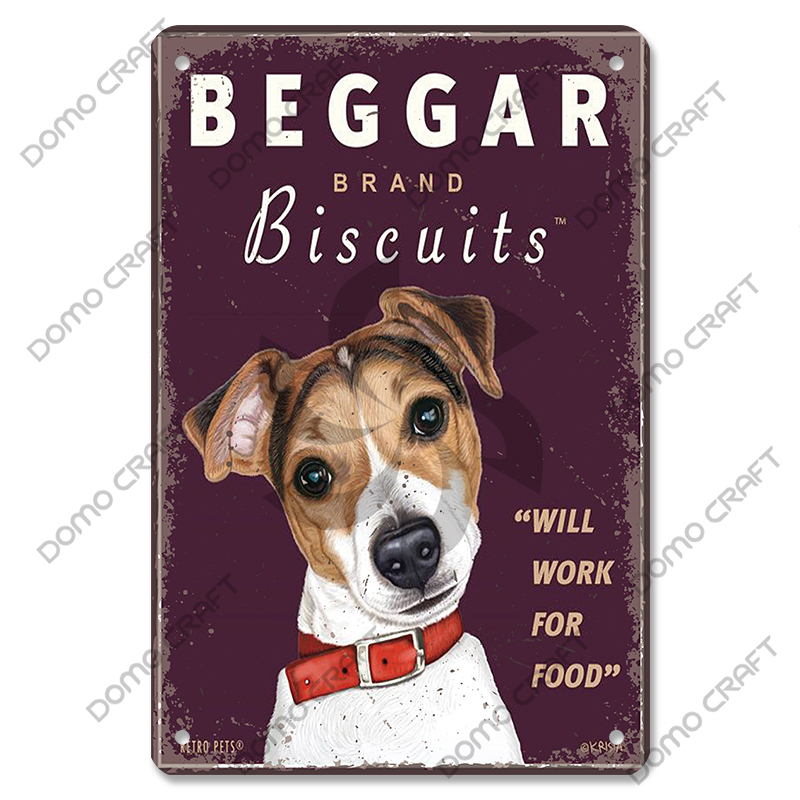Póster de perros bonitos, carteles de Metal de estaño, placa de Metal Vintage Bulldog Dachshund, decoración artística de pared para cafetería, cocina, jardín y hogar: Verde