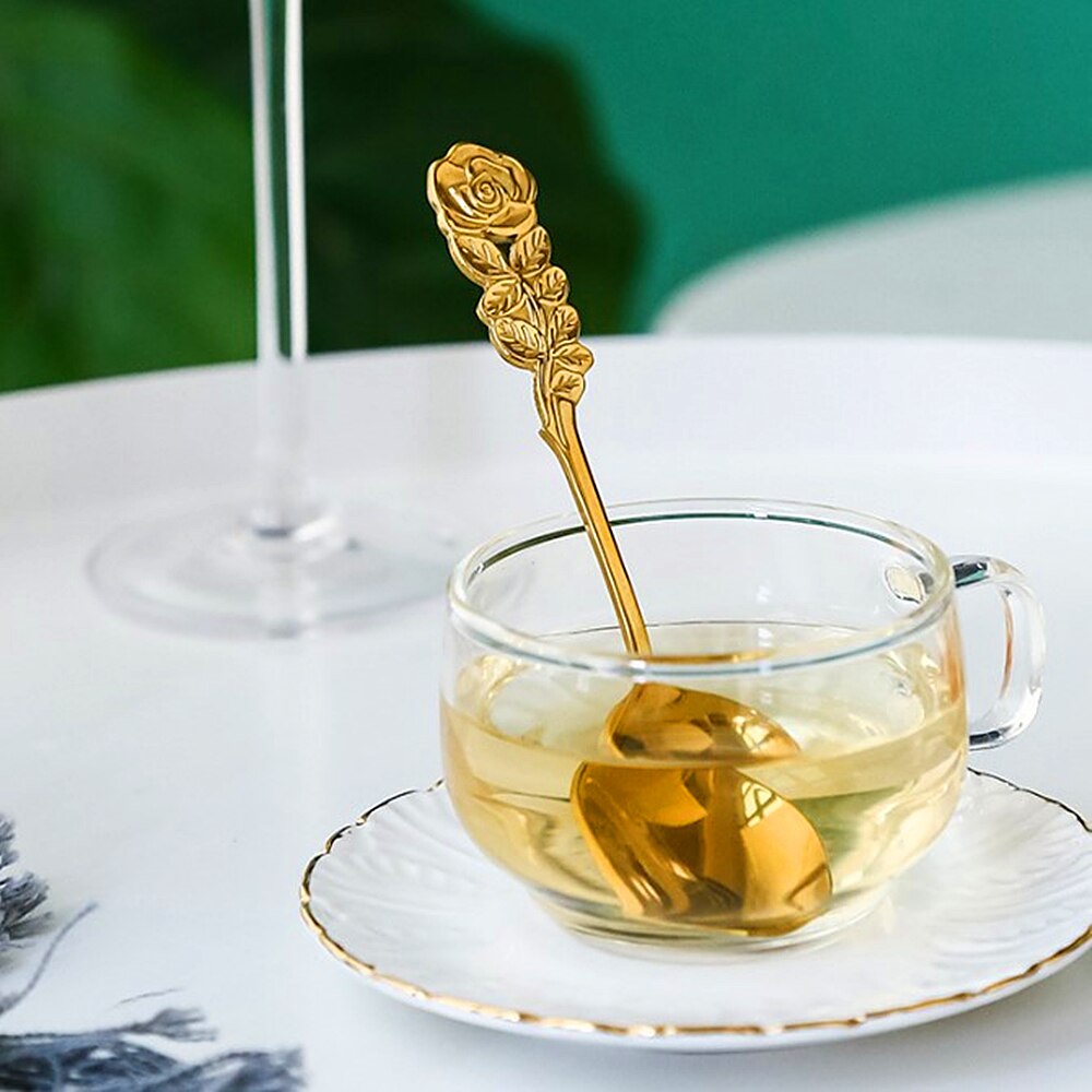 Vintage metal kaffeske steg omrøringsske teskefuld langt håndtag te ske dessert ske køkken bordservice
