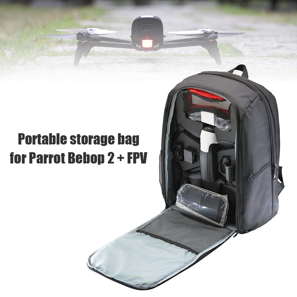 Mochila ultraligera de nailon para Dron, bolsa de almacenamiento portátil e impermeable, herramienta de traje negro que acomoda a Parrot Bebop 2, Drones y Fpv