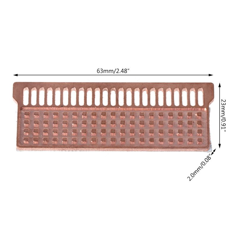 Notebook minne kylfläns koppar kylfläns laptop ram för ddr 1 ddr 2 ddr 3 ddr 4