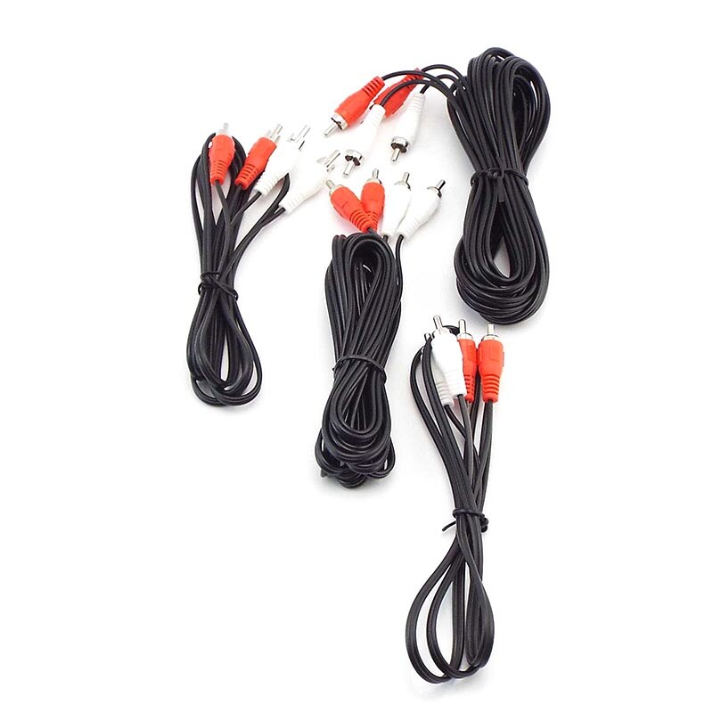 1M 3M 5M 2 RCA Male to 2 RCA Male Cable Stereo Dual Audio cord extension AV connector Cable for DVD TV CD Sound Amplifier