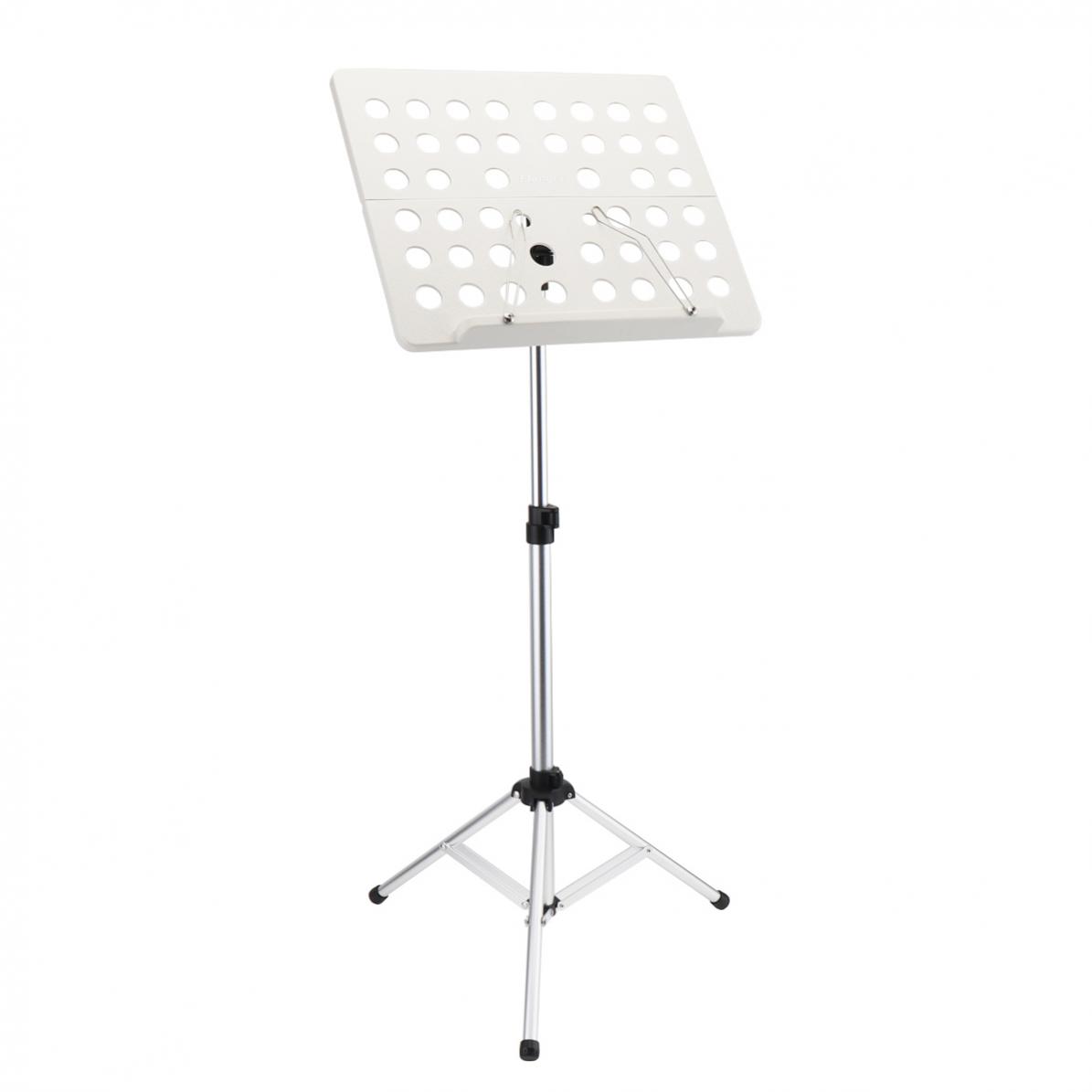 Flanger Folding Lightweight Music Stand ABS Sheet Aluminum Alloy Tripod Stand Holder Height Adjustable with Carrying Cotton Bag