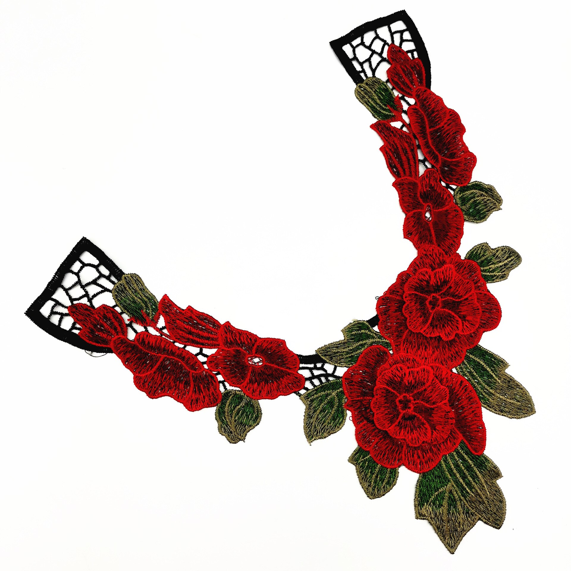 DIY sewing dresses flower applique Collar applique DIY decoration accessories 3d flower Patches Water Soluble