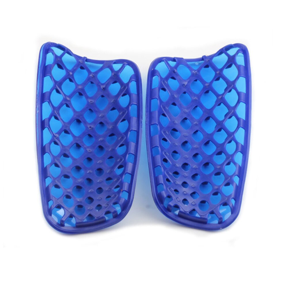 1 Pair Lightweight Breathable Football Calf Protector Hollow Sports Gear Soccer Equipment for Adult(Blue)