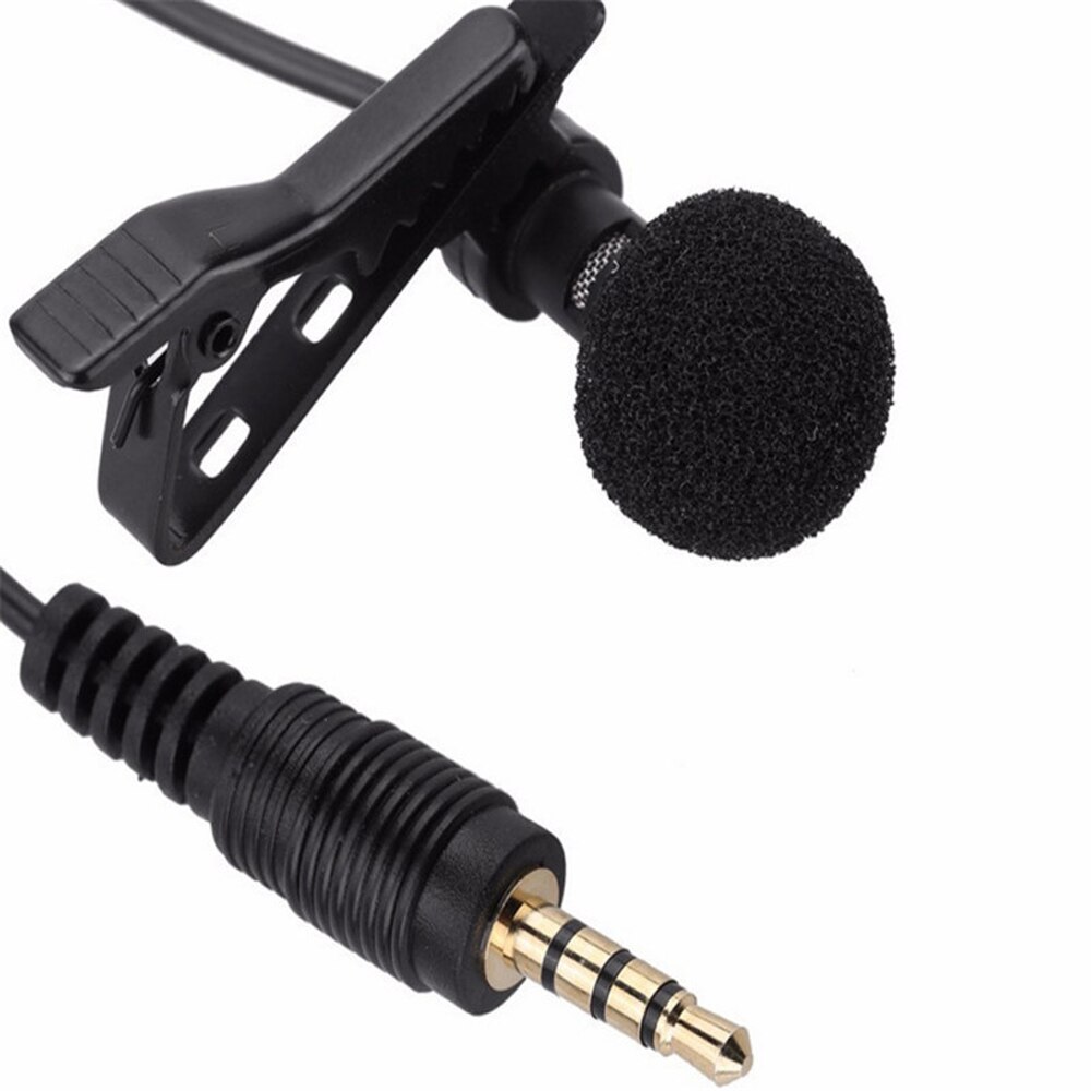 Portable Grade Lavalier Microphone 3.5mm Jack Hands-free Omnidirectional Mic Easy Clip-on Perfect for Record Live