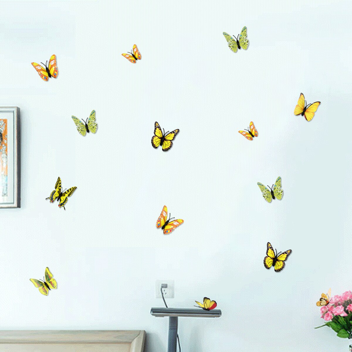 12 Stuks Vlinders Muursticker Decals Stickers Op De Muur Jaar Thuis Decoraties 3D Vlinder Pvc Behang Voor Living kamer: 4A