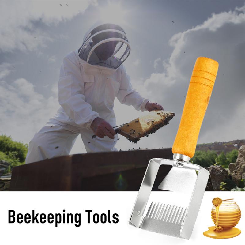 beekeeping knife Stainless Steel Bee Hive Uncapping Fork Scraper Shovel Honey Fork Honey Comb Double Needle bee scraper