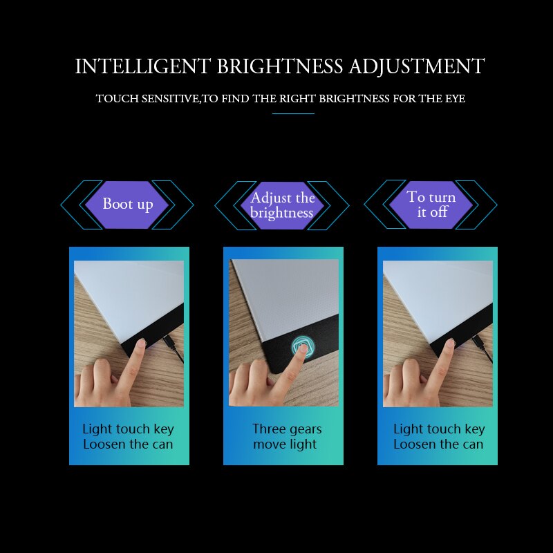 A3 A4 A5 Led Drawing Copy Board Kids Toys Draw 3 Level Dimmable 2022 Writing Tablet Creation For Children Educational Games