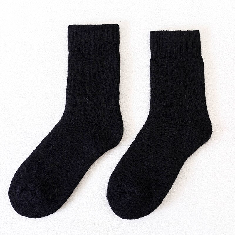 Calcetines de lana súper grueso para hombre, calcetines masculinos cálidos de invierno, calcetines de lana lisa, calcetines Hipster para deporte en casa para Otoño e Invierno: A-3