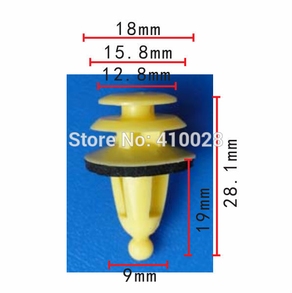 shhworldsea 100PCS panel wykończenia drzwi samochodu uchwyt weatherstrip retainer panel wykończeniowy klips tylnej klapy dla jeep dla toyota: Niebieski