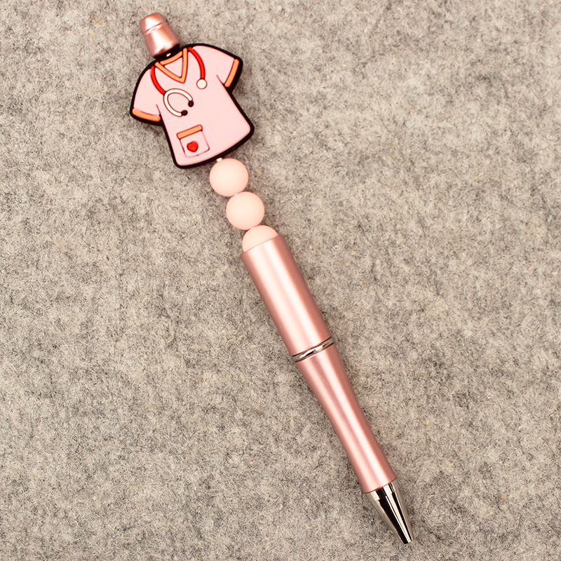 Dessin animé bricolage stylo à bille école hôpital étudiant infirmière stylo à bille: Argent blanc