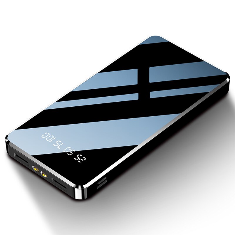 NOHON 10000mAh batterie d'alimentation pour iPhone Xs Max XR iPad Samsung S9 Xiaomi Mi 8 9 Portable batterie externe chargeur de téléphone Powerbank: Black
