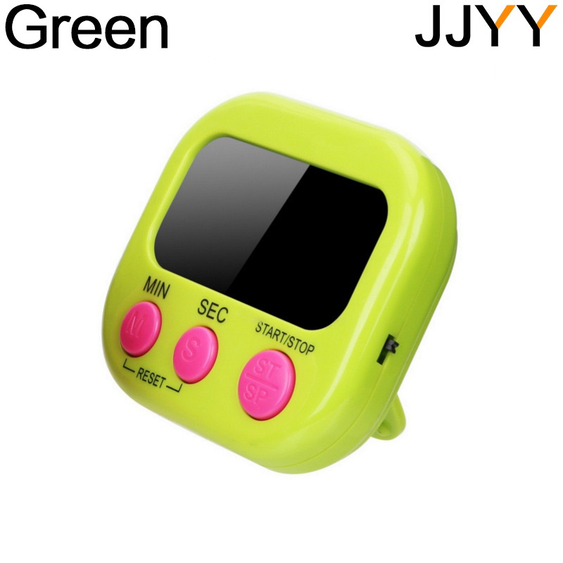 Digital Kitchen Timer Big Digits Loud Alarm LCD Cooking Baking Student Homework Exercise Timer Electronics Egg Timer 1PC JJYY: green