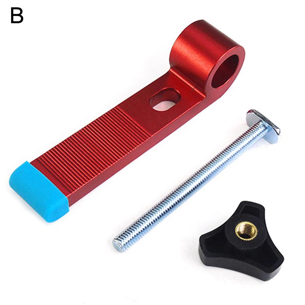 T Track Aluminum Alloy Wood Clamp Rail Slide Slot Stopper M8 Screw Positioning Limiter Miter Clip Fixed Clamp Woodworking Tools