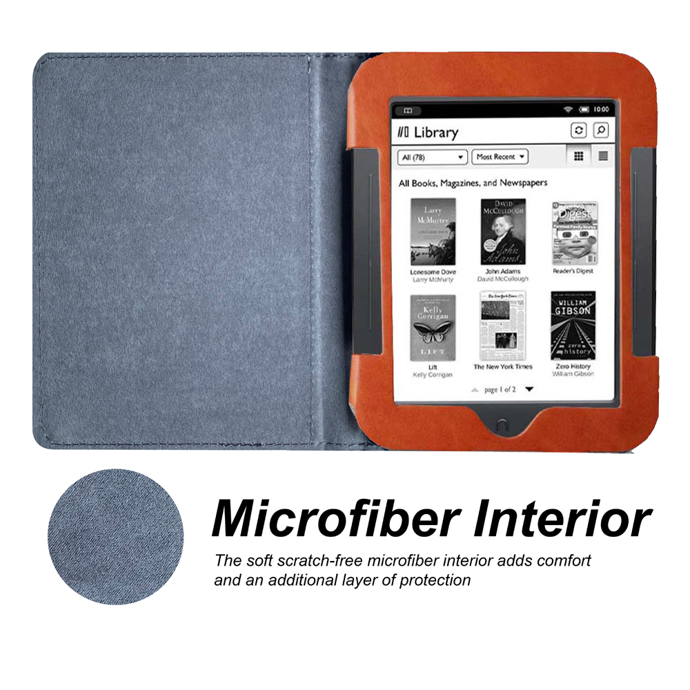 For Barnes Noble Nook Simple Touch Case Ereader Ebook Folio Flip Cover Pocket Pouch Nook 2nd/3rd BNRV300 BNRV350 BNRV500 Cases