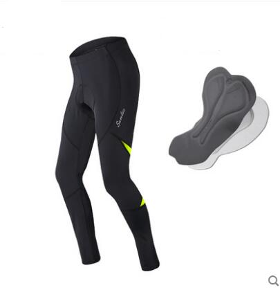 Santic Autumn Cycling Trousers Bicycle Pants Quick-Drying Summer Mountain Bike Road Bike Equipment Male: Green / XL