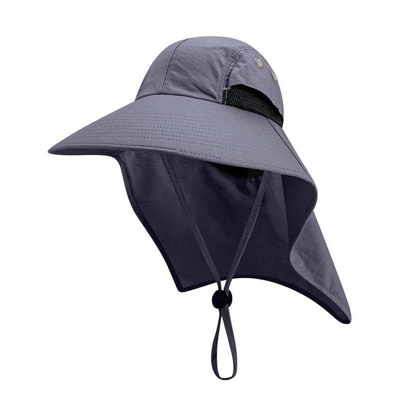 Outdoor vissen Flap Cap Brede Rand Lichtgewicht WaterUV Bescherming Slip Draagbare Hals Cover Zonnehoed Met Kinband