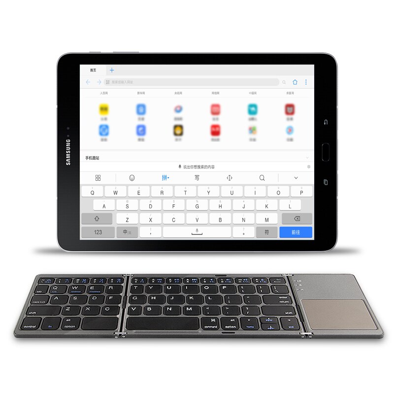 Bluetooth Toetsenbord Voor Samsung Galaxy Tab S5E 10.5 S6 Lite 10.4 "SM-T720 T725 P610 P615 Tablet Opvouwbare Draadloze Toetsenbord case