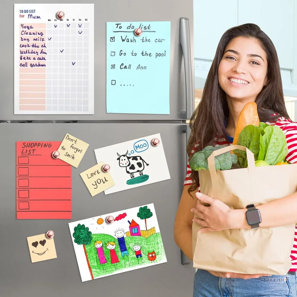 2-15 Pcs Super Strong Neodymium Magnetic Pushpins Sucker Thumbtack Durable Steel Magnet Push Pin for Refrigerator Whiteboard