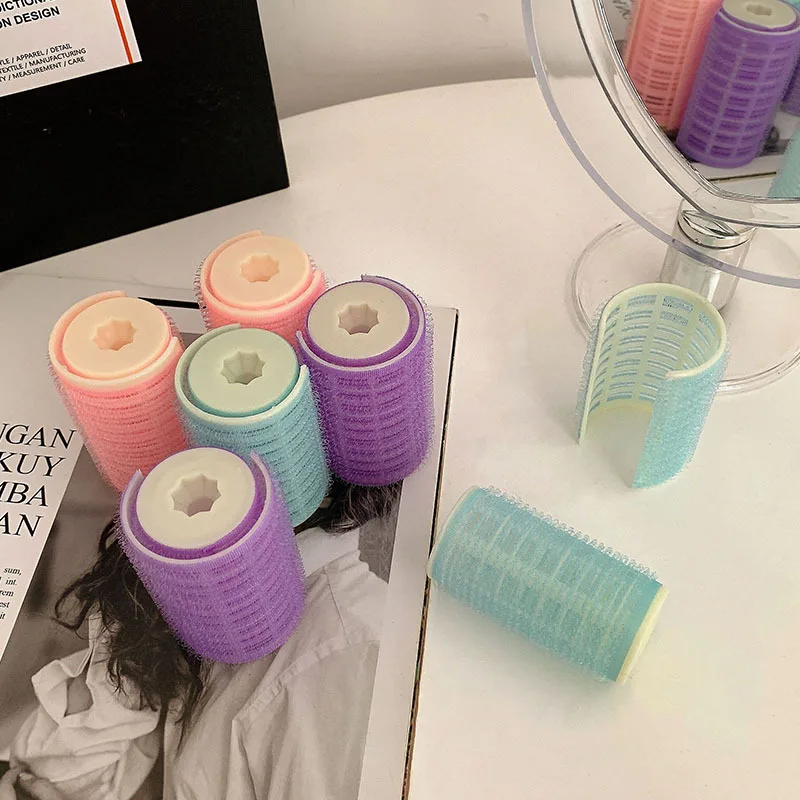 S/M/L Rulli per capelli pigri Bigodini per capelli Frangia ad aria Rulli per arricciare Plastica autoadesiva Arricciatura dei capelli Parrucchiere messa in piega Strumento fai da te