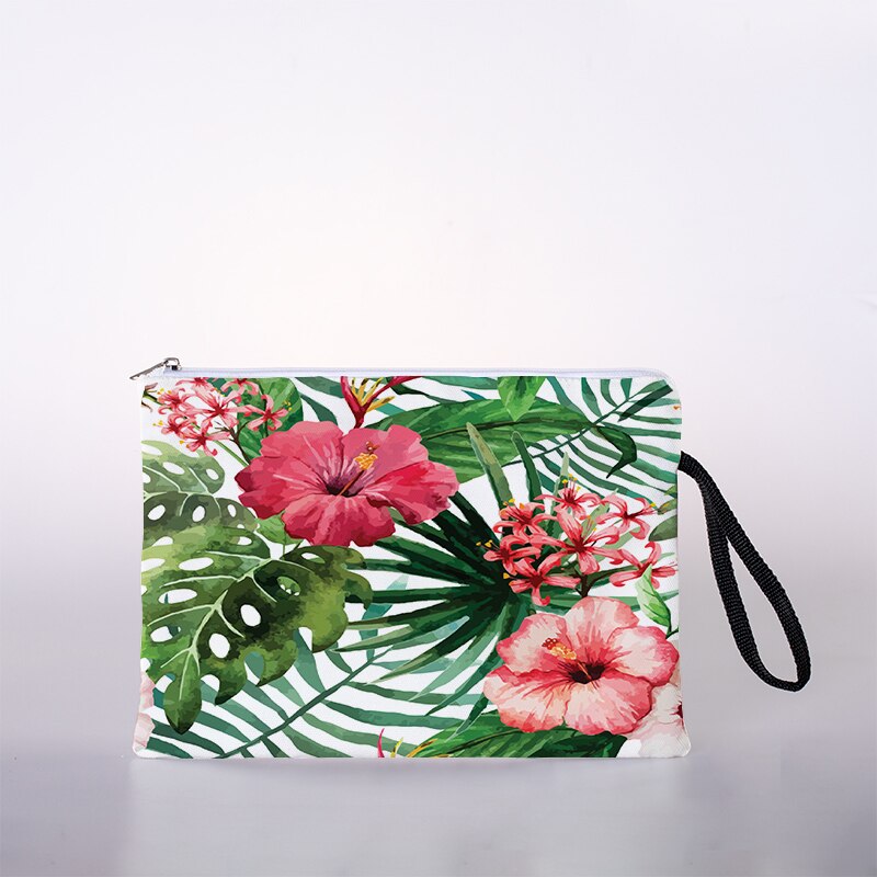 Groene Plant Print Cosmetische Tas Reizen Outdoor Meisje Dames Cosmetische Tas Toiletartikelen Opbergtas Dames Opslag Cosmetische Box: 8