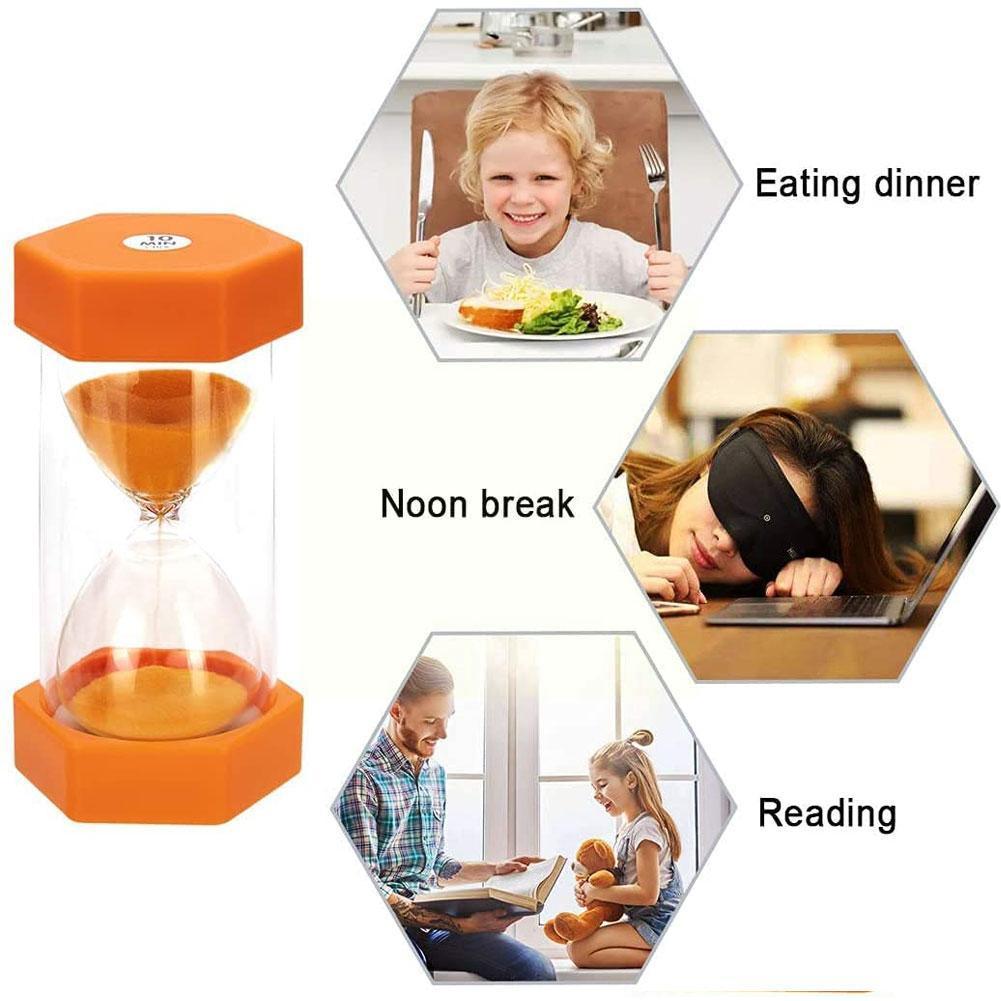 30 Minutes Hexagonal Anti-fall Sand Watch Timer Plastic Crafts Quicksand Bottle Multicolor Timer Home W9x0