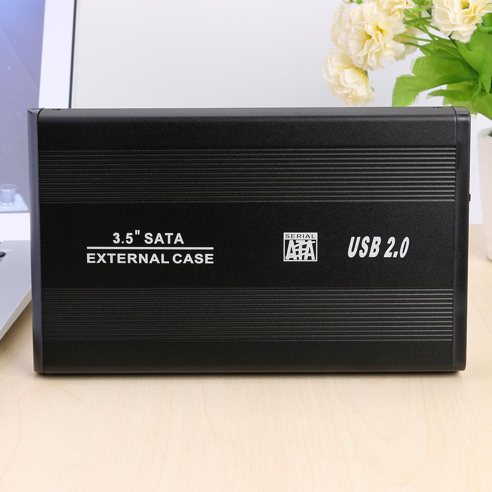 Caja de disco duro SATA HDD de 3,5 pulgadas a adaptador USB 3,0, carcasa de disco duro externo de aleación de aluminio delicado clásico,