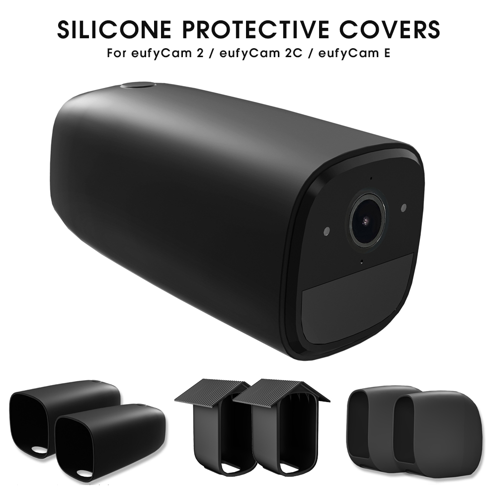 2 stk silikone beskyttelsesdæksler til eufycam eufy -2c eufy -2 eufy-e anti-ridse kamera beskyttelsesdæksel, der giver sikkerhedskamera