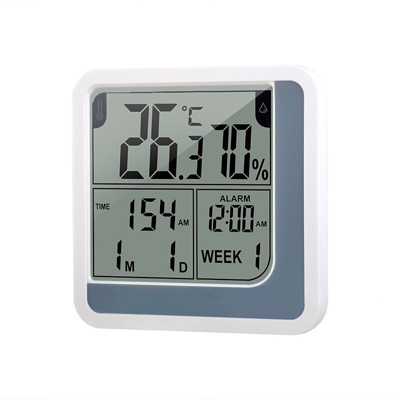 Hight Alarm Projection Thermometer Hygrometer Draadloze Weerstation Digitale Horloge Snooze Tabel Project Radio Klok: Thermometer