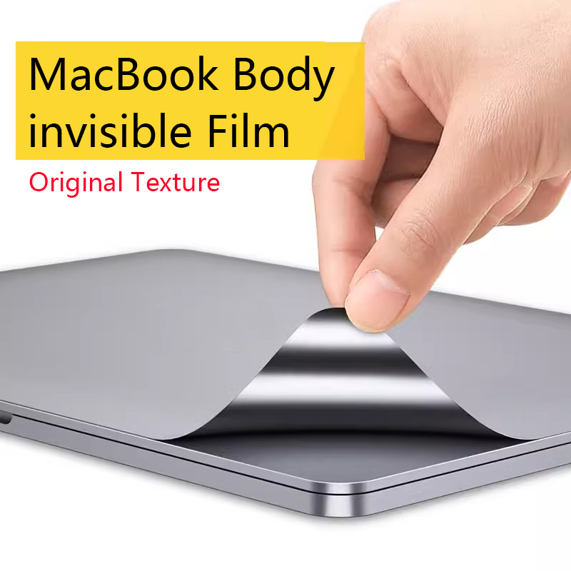 Original Texture Laptop Skin Protection Film For Macbook Air 13 13.6 15.3 M1 M2 Pro 14 16 Anti-Scratch Laptop Cover Sticker