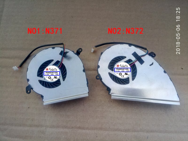 Ventilateur pour MSI GE72 GE62 PE60 PE70 GL62 GL72 GP62 6QG GE72VR GP72VR 6RF 7RF PAAD06015SL N317 N318 n471 N372 N389