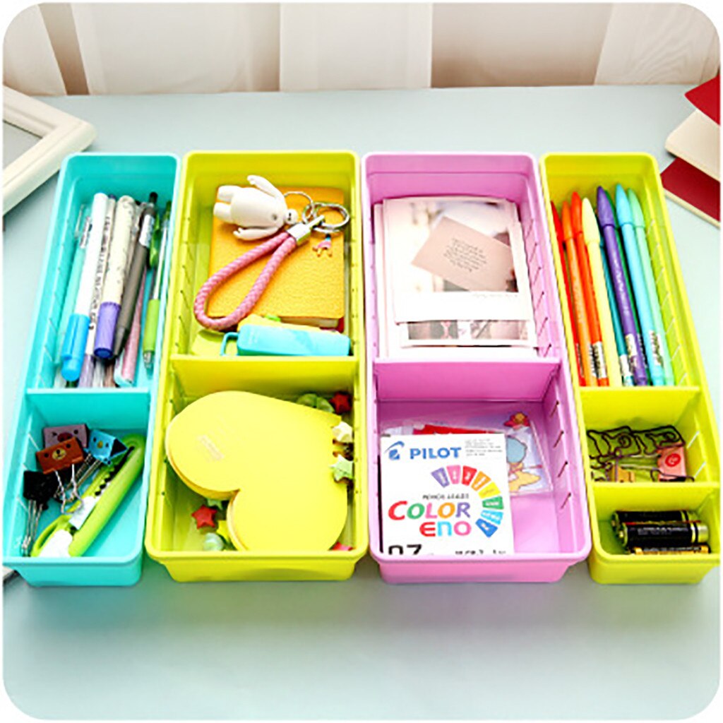 Verstelbare Lade Organizer Keuken Bestek Divider Case Makeup Pen Kantoor Opbergdoos # Sw