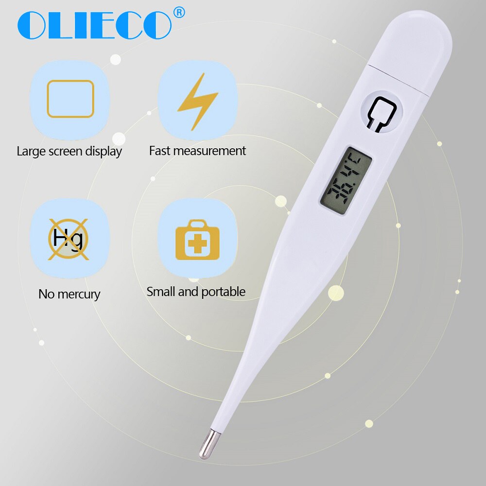 Olieco Elektrische Digitale Thermometer Lcd Baby Kids Volwassen Kind Body Temperatuer Detector Monitor Professionele Celsius Thermometer