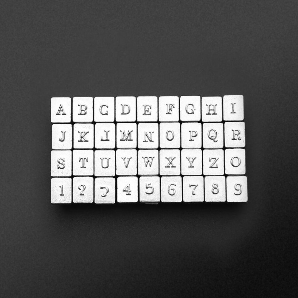Juego de punzones de acero con letras del alfabeto y número, estampado de Metal, cuero, punzonado, bricolaje, Kit de cuero para manualidades, 36 Uds.