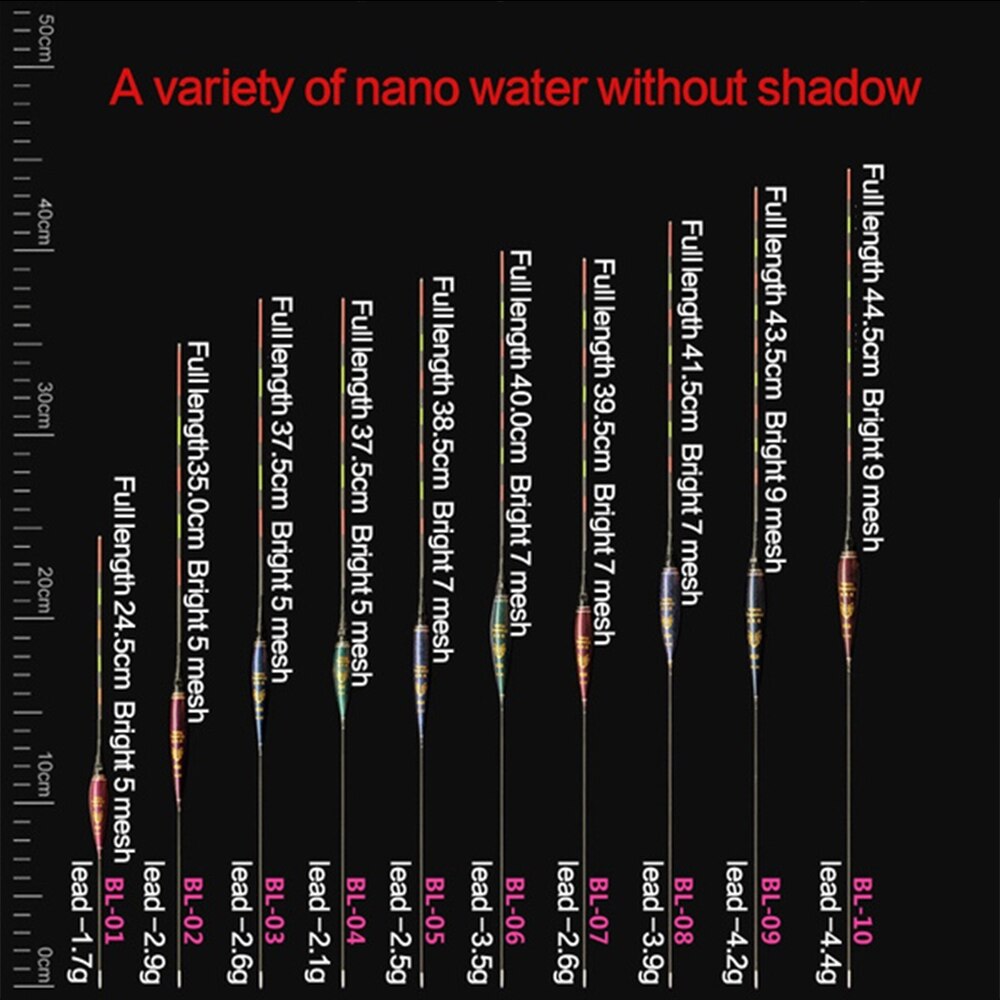 Fishing Float With Button Battery Night Luminous Light Stick Long Tail Electronic Buoy Strike LED Indicator Slip Drift Tube