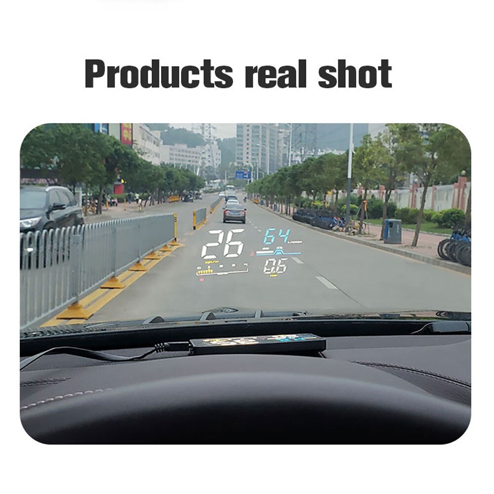 Auto elektronische obd obd 2 hud head-up display universeel toerental spanning kilometerstand alarm rijden auto voorruit snelheidsprojector