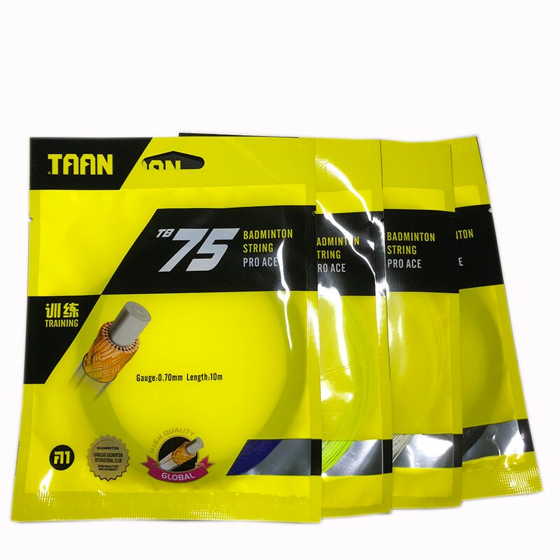 10 pcs TAAN PRO ACE BT75 Badminton Racket String Duurzaam Training String Badminton Racket TB75 0.70mm 10 M